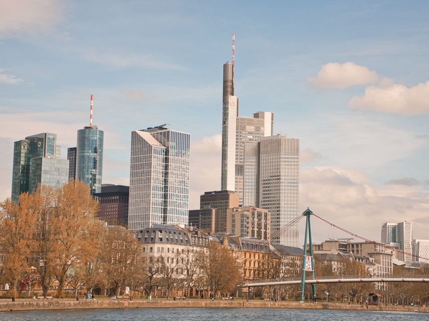 Blick auf die Skyline von Frankfurt am Main